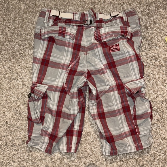 Superdry Plaid Cargo Shorts - Picture 6 of 9